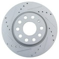 thumbnail image 2 of TRQ Rear Performance Brake Rotor Drilled Slotted Pair Set for A3 / A3 Quattro / CC / Eos / GTI / Jetta / Passat / Tiguan, 2 of 5