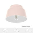 thumbnail image 7 of Hunter - Cranbrook 1-light Blush Pink, Medium Size Flush Mount Light, Dimmable, Modern Style, Bell Shaped, for Bedrooms, Dining, Living Rooms - 19172, 7 of 7