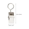 thumbnail image 2 of RUNROTOO 100 Pcs Pinces à Rideaux Fer Argent avec Anneaux Lisses et Pinces pour Rideaux d'Hôtel et de Maison, 2 of 7