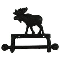 Metal Wall Mount Moose TP Toilet Paper Tissue Roll Holder Cabin/Lodge Bath Decor