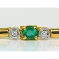 thumbnail image 6 of 2.35CT NATURAL EMERALDS SOLID BAR LINK DECO DIAMONDS BRACELET, 6 of 11
