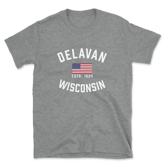 Delavan Wisconsin Patriot Men's Cotton T-Shirt