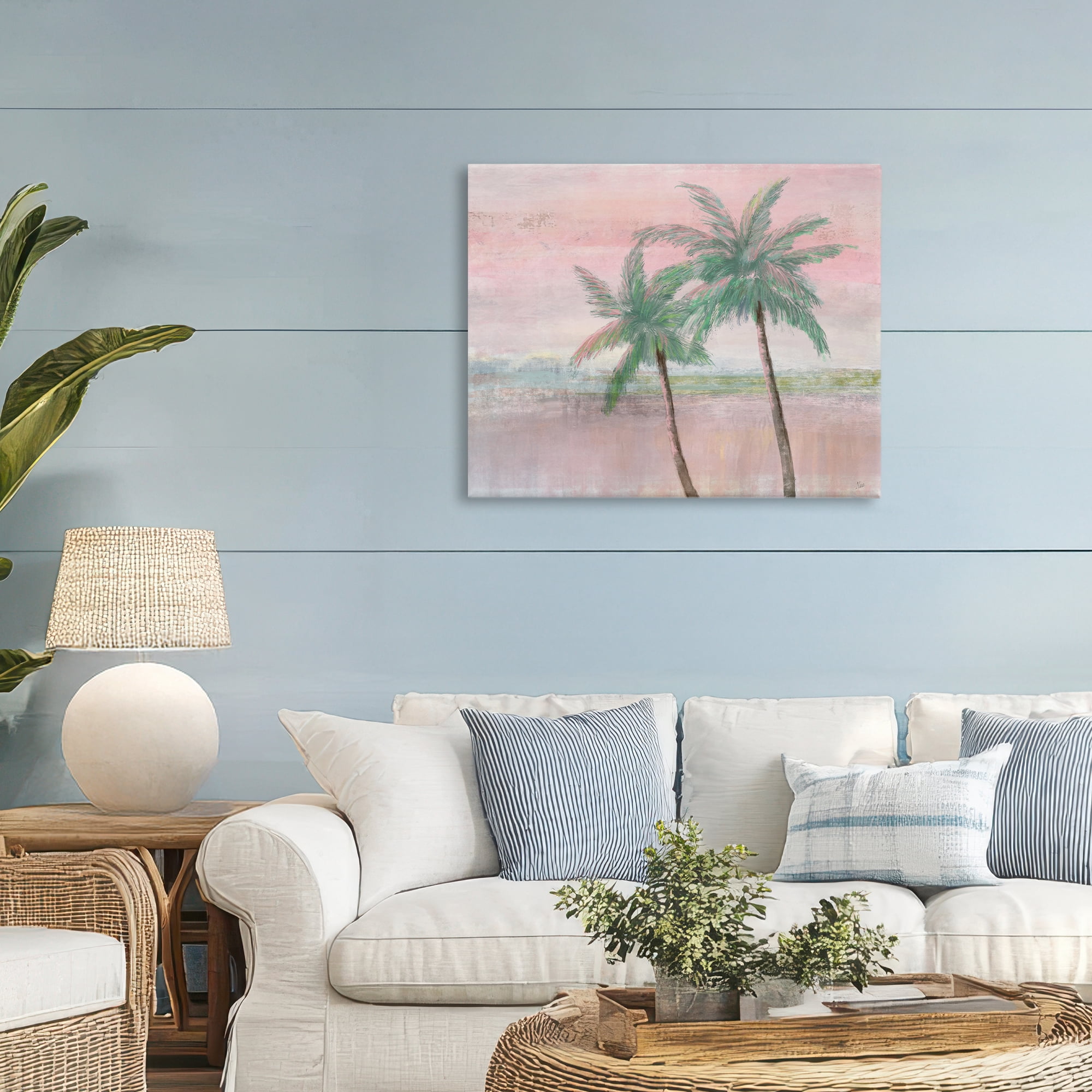 Stupell Industries Sunset Palms at Dusk Canvas Wall Art, design by Nan
