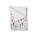 thumbnail image 2 of Botanical Soft Flannel Fleece Throw Blanket, Carnation Lily Summer Blooming Garden Petals Branches Anemone Pattern, Cozy Plush for Indoor and Outdoor Use, 50" x 70", Multicolour, by Ambesonne, 2 of 5