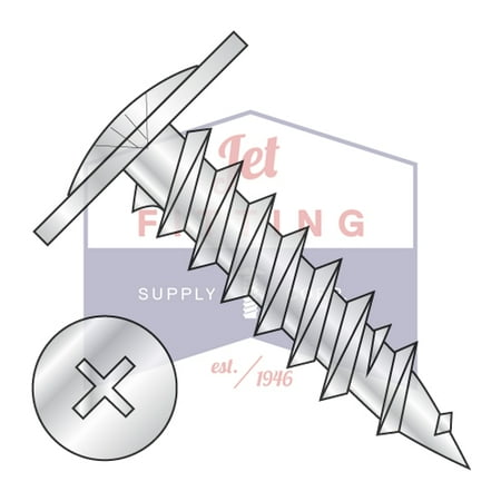 

#8 x 3 Fine Thread Drywall Screws | Phillips | Modified Truss Head | Steel | Zinc (Quantity: 1500)