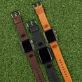 thumbnail image 2 of Penn St Premium Leather Unisex Watch Band for Apple Watch - 38/40/41mm(42mm Series 10) Short Brown by Affinity Bands, 2 of 5