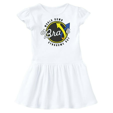 

Inktastic World Down Syndrome Day Brave Gift Toddler Girl Dress