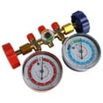 thumbnail image 1 of Hook Refrigerant Gauge 3 Way Air Conditioning Diagnostic Manifold Gauge Set with 1/4in Thread Hose for R134A R12 R22 R502, 1 of 7