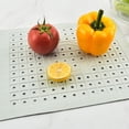 thumbnail image 5 of 2 Pack Kitchen Sink Mat, Drain Pad Protector, Flexible Sink Protector Mat With Drain Holes, Cuttable Sink Mats, Silicone Home Sink Durable Non Slip Mats For Dining Rooms Kitchens Bathrooms, 5 of 8