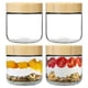 thumbnail image 1 of Frascos de vidrio NEGANY, paquete de 4, 300 ml con tapas herméticas y tapas de bambú, 1 of 7