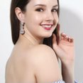 thumbnail image 4 of White Topaz CZ Stone Long Water Drop Dangle Earring for Fiancee Wedding Gift, 4 of 9