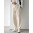 thumbnail image 2 of Pantalones para hombre, pantalones de pana para hombre, holgados, de color liso, elegantes, de licra, para verano de 2024, antiarrugas, tejidos baratos, a la moda, 2 of 4