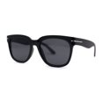 thumbnail image 2 of Classy Designer Horn Rim Hipster Plastic Fashion Sunglasses All Black, 2 of 4
