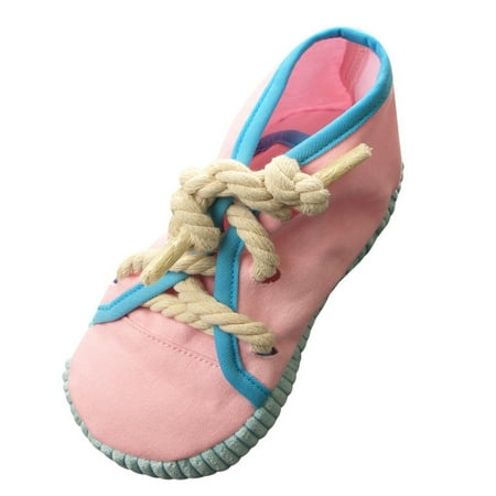 

Realyc Shoes Toy Creative Pure Color Soft Fabric Shoes Dog Chewing Toy for Pet Owner