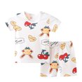 thumbnail image 2 of THDHVS Girls Summer Outfits,Toddler Boy Outfits,Toddler Baby Girl Outfits Cute Print Summer Short Sleeve Shirt Tops Cute Shorts Set Multicolor 10-11 Years, 2 of 3