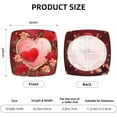 thumbnail image 2 of 6 Packs Removable Chair Seat Covers for Dining Room, Flower Love Heart Stretchable Office Kitchen Chair Slipcovers Cushion Protector Valentine''s Day Furniture Decor, 16.9x16.9 Inches, 2 of 6