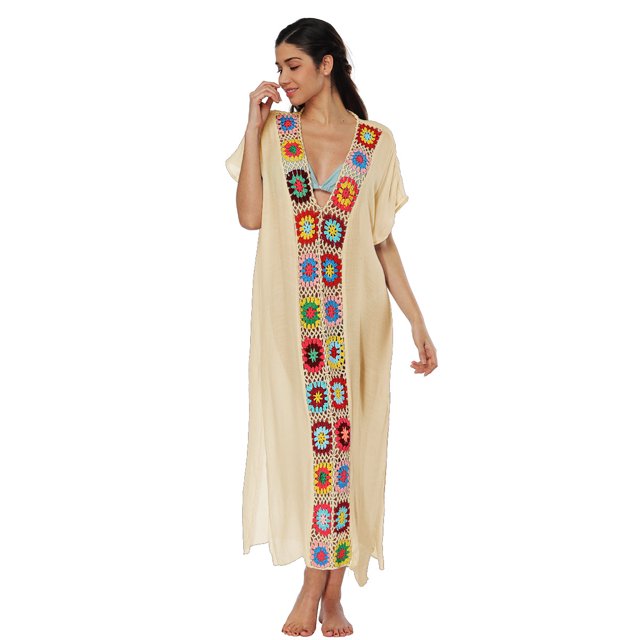 Cárdigan tipo kimono Odeerbi fluido para Mujer con Estampado y frente abierto