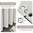 thumbnail image 6 of ZOPZO 100% Blackout Curtains, Natural Linen, 52W x 84L Inch, Thermal Insulated Grommet Drapes, Noise Reducing Panels for Bedroom, 2 Panels, 6 of 10