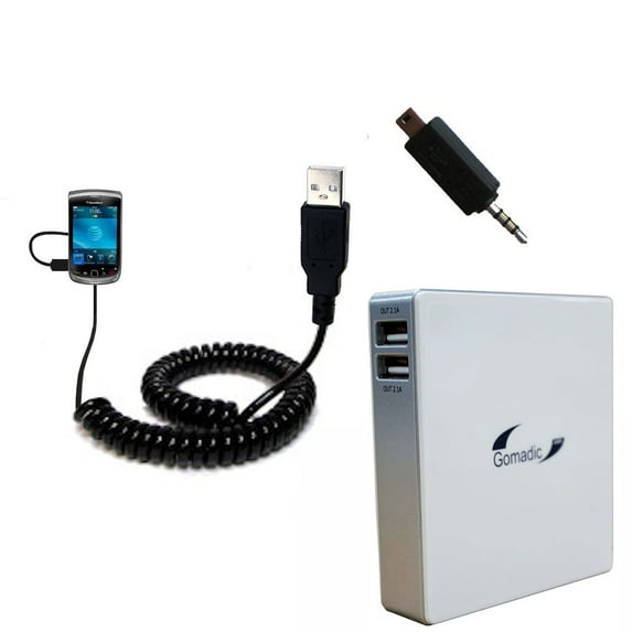 Gomadic High Capacity Rechargeable External Battery Pack suitable for the Blackberry Torch - Portable Charger with TipExchange Technology