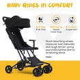 thumbnail image 3 of ShaHa Foldable Baby Stroller, Lightweight Toddler Travel Stroller for Airplane Has Swivel Front Wheels, 1-Step Brake, Sun Canopy and Reclining Backrest, Compact Umbrella Stroller Holds up to 40 lbs, 3 of 5