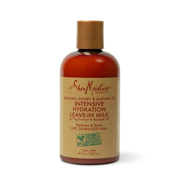 Shea Moisture Manuka Honey and Mafura Oil Intensive Hydration Leave-in Milk for Unisex, 8 Ounce