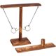 thumbnail image 1 of Juego de anillos plegables de mano (con escalera de tiro), juego interactivo de madera hecho a mano para interiores y exteriores (para reuniones familiares), anillos de lanzamiento de gancho y bucle de madera, juguetes para juegos de mesa JM, 1 of 5