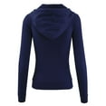 thumbnail image 3 of FashionMille Women Regular Slim Fit Lightweight Zip UP Cotton Blend Hooded Jacket, 3 of 5