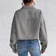 thumbnail image 5 of Aellinatey Women's Corduroy Autumn and Winter Button Long Sleeve Jacket, 5 of 8