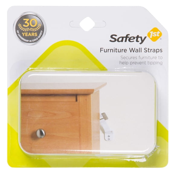 Safety 1ˢᵗ Furniture Wall Straps, White