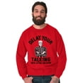 thumbnail image 4 of Delay Talking Until After Game Sports Men's Big & Tall Crewneck Sweatshirt Brisco Brands 2X, 4 of 5
