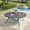 Gray, variant on VOXBIN 41" Round Outdoor Patio Dining Table Metal Top with Adjustable Umbrella Hole for Garden ,Black