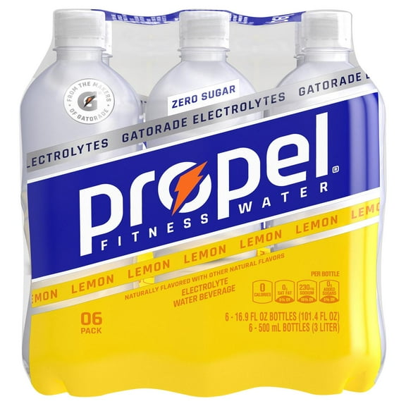 Propel Lemon Water Beverage 16.9 oz 6 pk