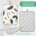 thumbnail image 6 of Yayeee Pot Holders Kitchen Heat Resistant with Pocket 7"x9.8" Cotton Oven Cooking Hot Pads, White Christmas Holly, 6 of 7