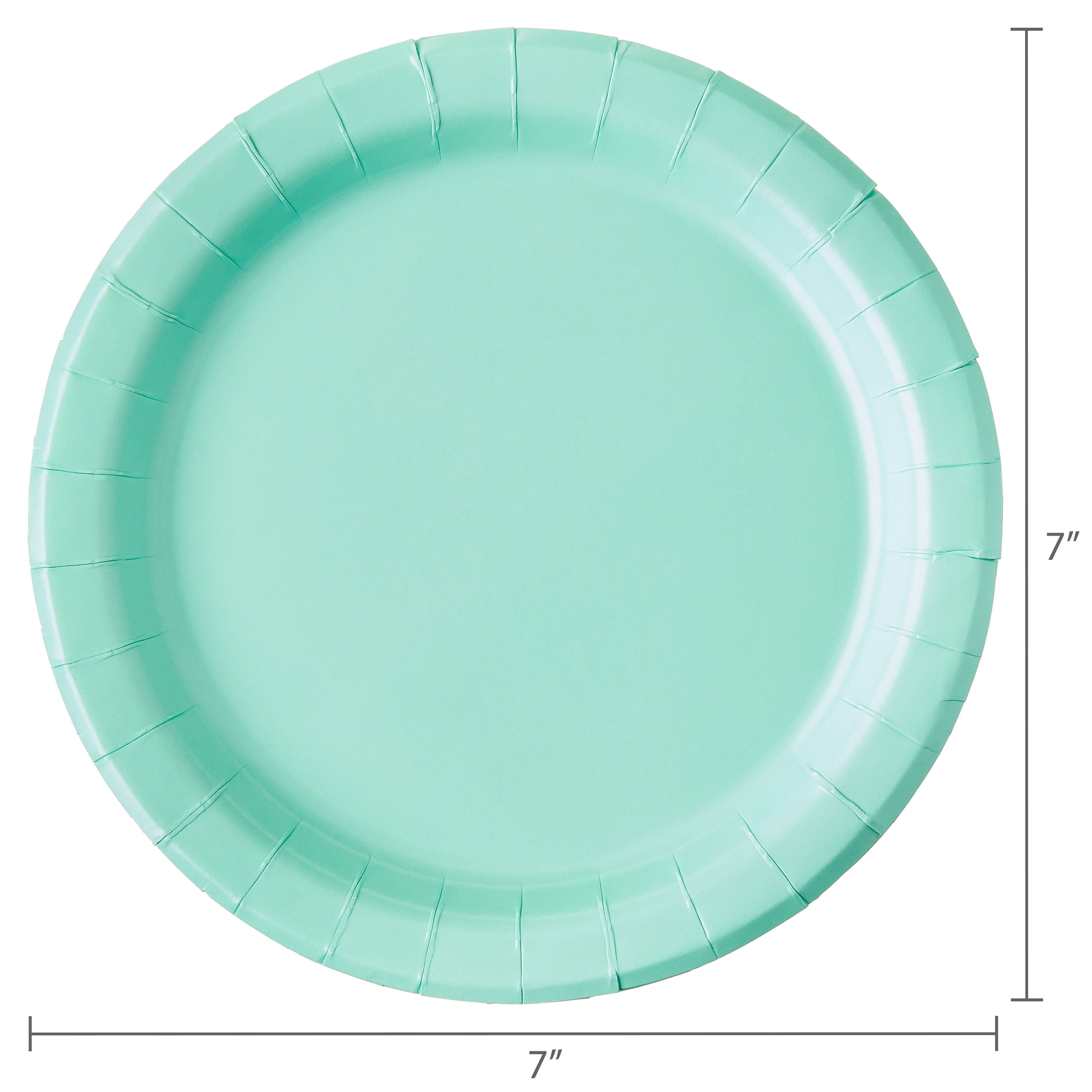 Disposable Paper Plates, 7", Mint, 24 Pieces, by Way To Celebrate