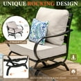 thumbnail image 5 of MF Studio 7-Seater Patio Conversation Set Metal Outdoor Furniture with Rocking Sofa Beige, 5 of 12