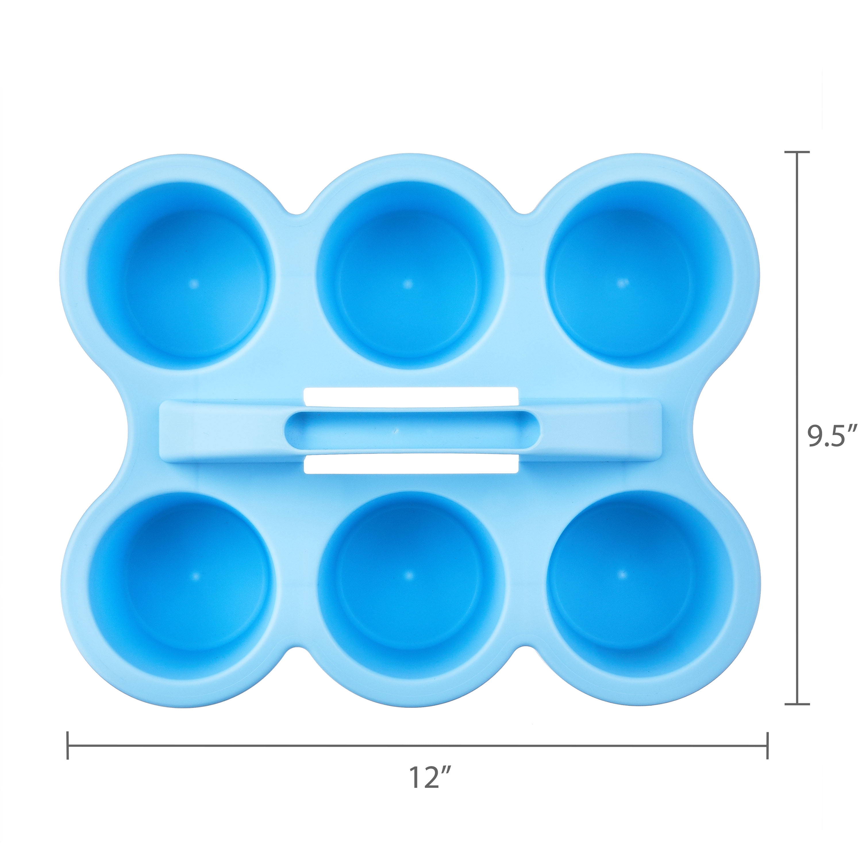 Pen+Gear Plastic Cup Caddy, Desktop Craft and Hobby Organizer, Sky Blue, 6-pack