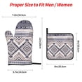 thumbnail image 3 of ZICANCN Oven Mitts and Pot Holders Sets, Aztec Retro Indian Geometric Baking Sets Kitchen Heat Resistant 4 Pieces, 3 of 8