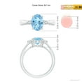 thumbnail image 4 of Angara Natural 1.5 Ct. Aquamarine with Diamond Classic Ring in 14K White Gold for Women (Ring Size: 12), 4 of 9