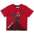 thumbnail image 5 of Marvel Spiderman Boys 3 Piece Fleece Pants Set, Spider-Man Zip-Up Hoodie, T-Shirt, and Pants 3-Pack Bundle Set (Sizes 4-16), 5 of 5
