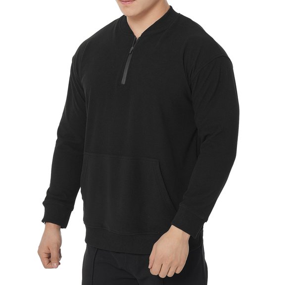 Vedolay Men Long Sleeve Sweatshir Tie Dye Pullover Sweatshirts Black,M