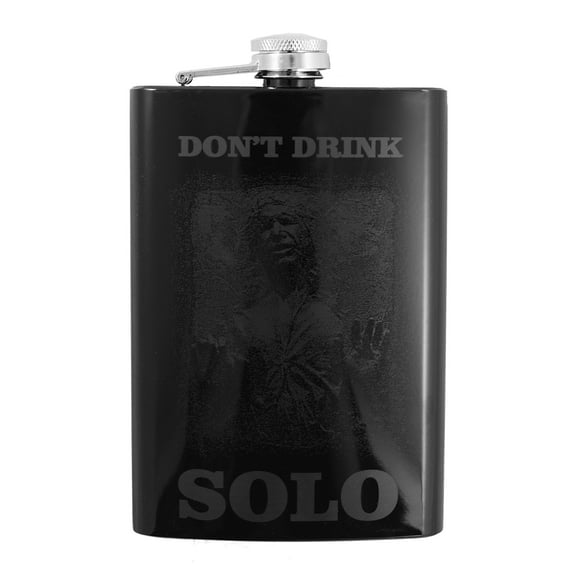 8oz Dont Drink Solo Black Flask L1