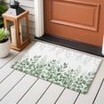 thumbnail image 4 of 2x3 Ft Entryway Area Rug, Spring Emerald Green Eucalyptus Kitchen Rug Runner Washable Floor Mat, Botanical Leaf Country Non Slip Indoor Door Mat Throw Carpet for Bathroom Living Room Bedroom, 4 of 8