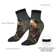 thumbnail image 6 of Fuzoiu Lotus Leaf Starry Sky Guinea Pig Print Adult Socks, Crew Moisture-wicking Socks, Unisex Cushion Crew Socks,Casual Sports Ankle Socks, 6 of 7