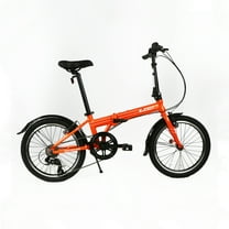 ZiZZO Via 7-Speed 20" wheel, Aluminum Folding Bicycle for all genders, Orange