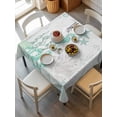thumbnail image 6 of Coastal Turquoise Table Cloth, Coral Starfish Jellyfish Seahorse Waterproof Tablecloth for Square Tables, Reusable Washable Fabric Table Cover for Restaurant Kitchen Dining Tables 54"x54", 6 of 6