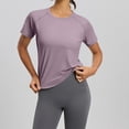thumbnail image 2 of Fsgntruao Haut de Sport à Manches Courtes pour Femmes, Col Rond, Yoga, Respirant, Coupe Ample, 2 of 9