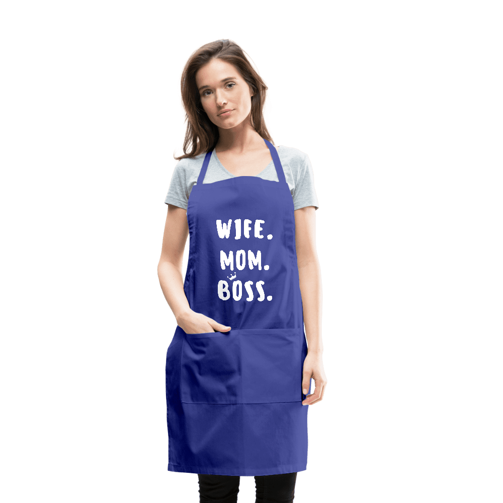 Mom Wife Boss Kitchen Apron with Pocket Mommy Cooking Mothers Day Christmas Gift 