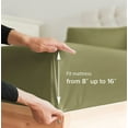 thumbnail image 4 of CGK Linens 3-Piece Ultra Soft & Comfy Hotel Luxury Sheet Set - Twin XL Size Cooling Bed Sheet Fits 8"-16" Mattresses, Sage Green, 4 of 7