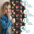 thumbnail image 3 of Blackout Kids Curtains,Red Brown Mushroom Black Pattern Childrens Insulated Curtains Set Of 2,Bedroom Essentials,Toddler Room Decor 52"x63", 3 of 5