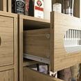 thumbnail image 3 of Charming Gold Handles & Wood Finish - Freestanding Farmhouse Pantry Buffet Cabinet for Dining Room Storage, 3 of 6